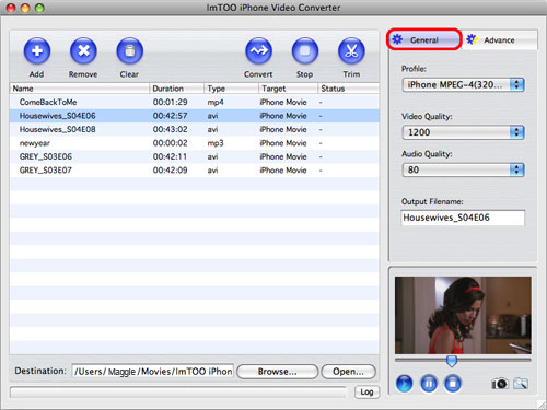 ImTOO iPhone Video Converter for Mac