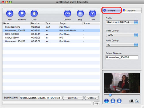 ImTOO iPod Video Converter for Mac