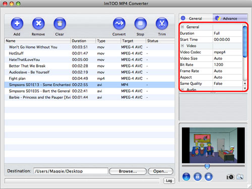 ImTOO MP4 Converter for Mac