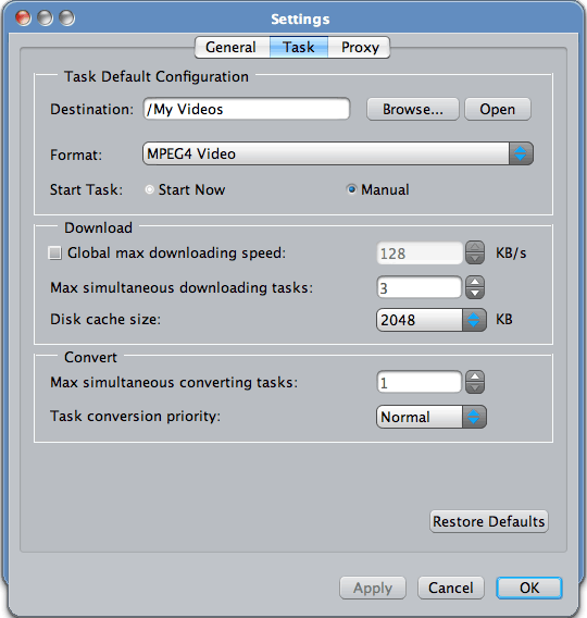 ImTOO YouTube Video Converter for Mac
